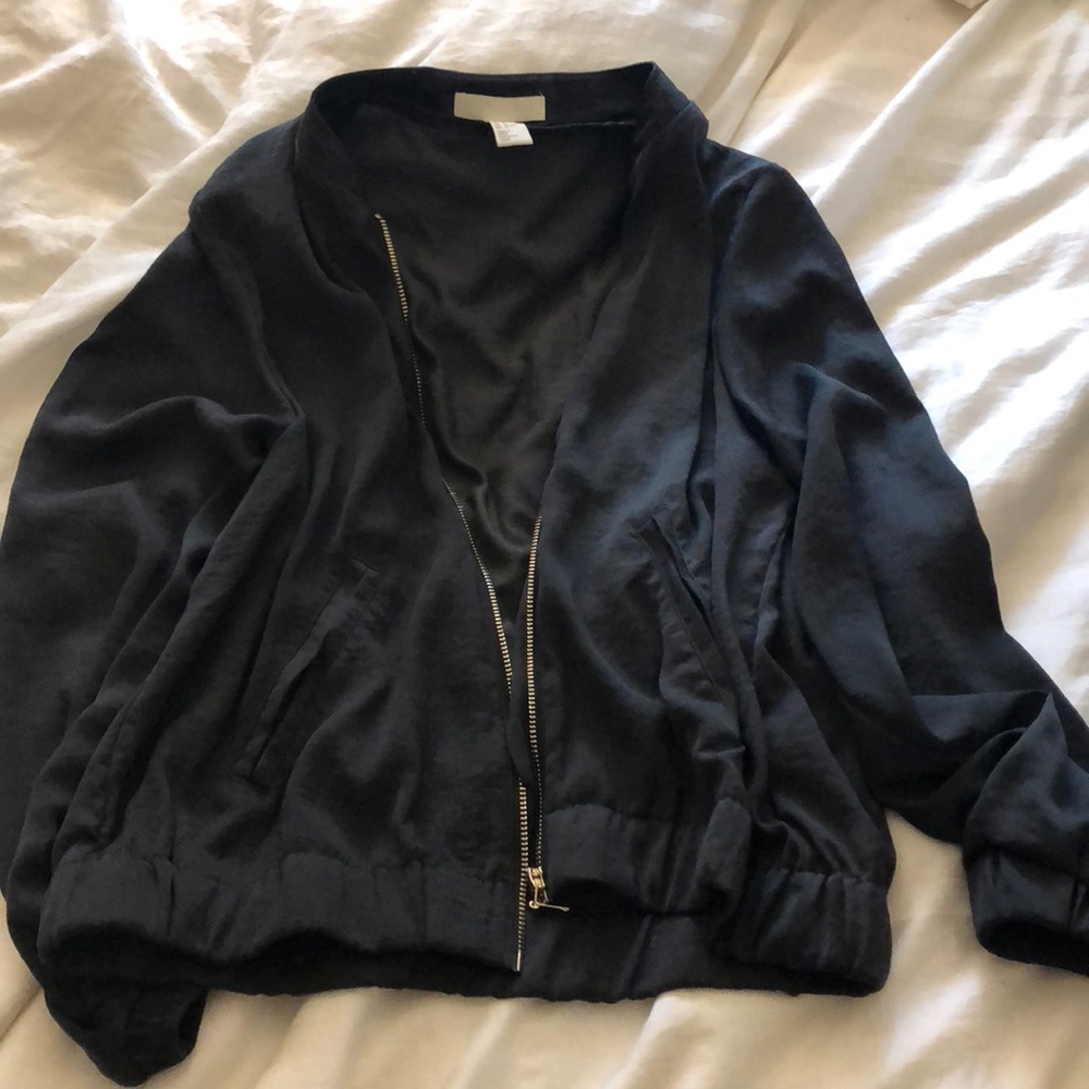 Charcoal bomber jacket